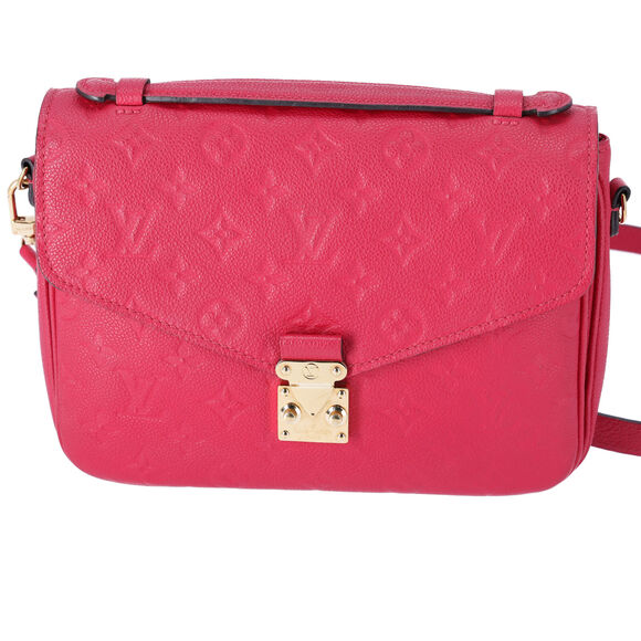 Louis Vuitton Pochette Metis MM Monogram Empreinte Shoulder Bag Hot Pink - Picture 6 of 13